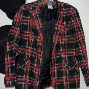 Vintage Plaid Blazer